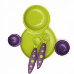 Boon Groovy eetbordje bestek Paars